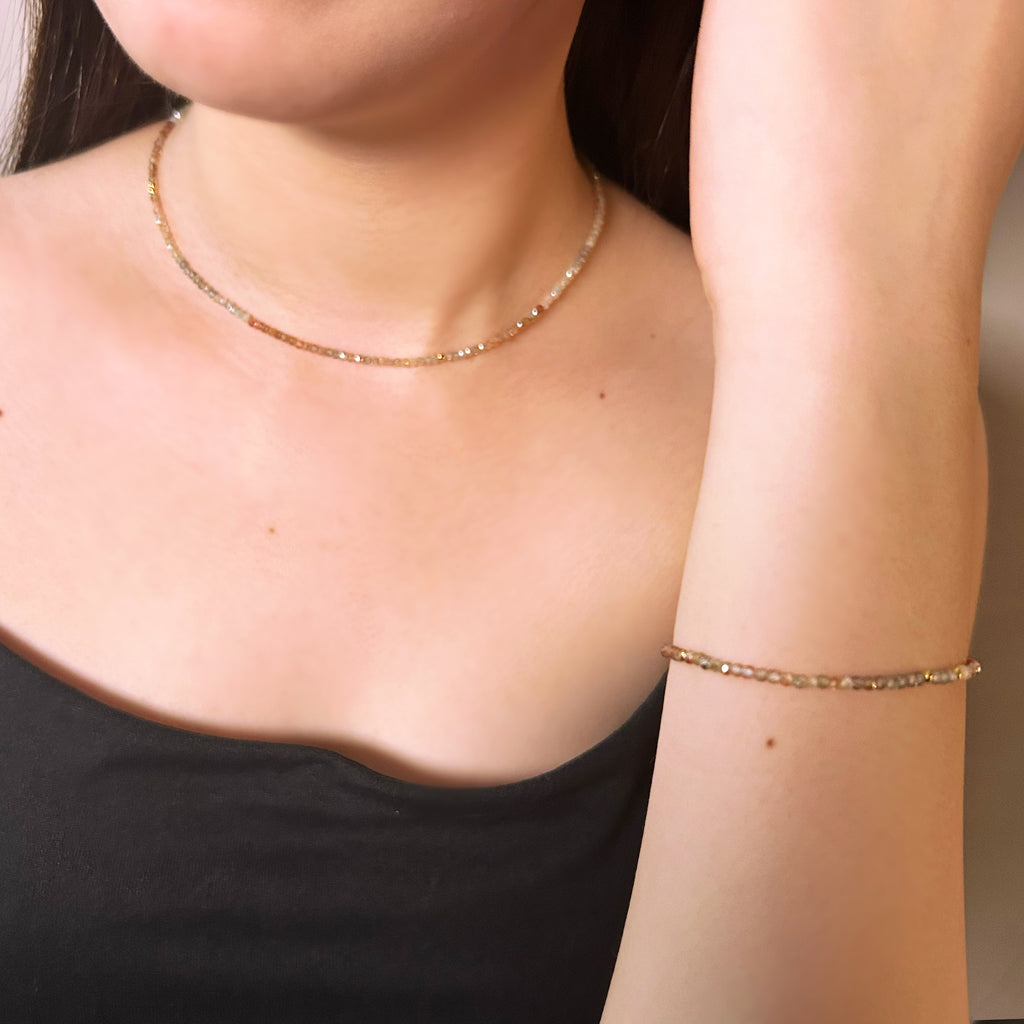 【rn】 Mille 《 Natural zircon 》 Necklace