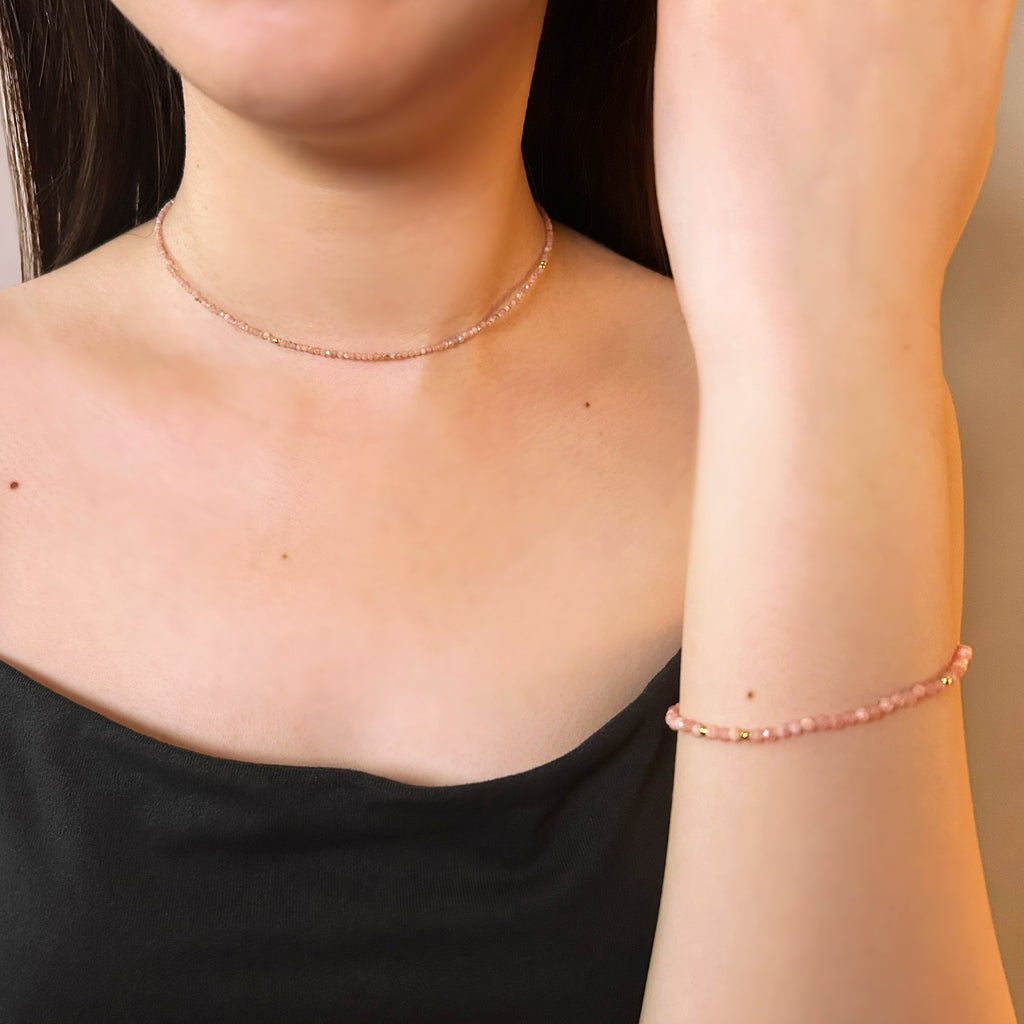 【rn】 Mille 《 Rhodochrosite 》 Bracelet