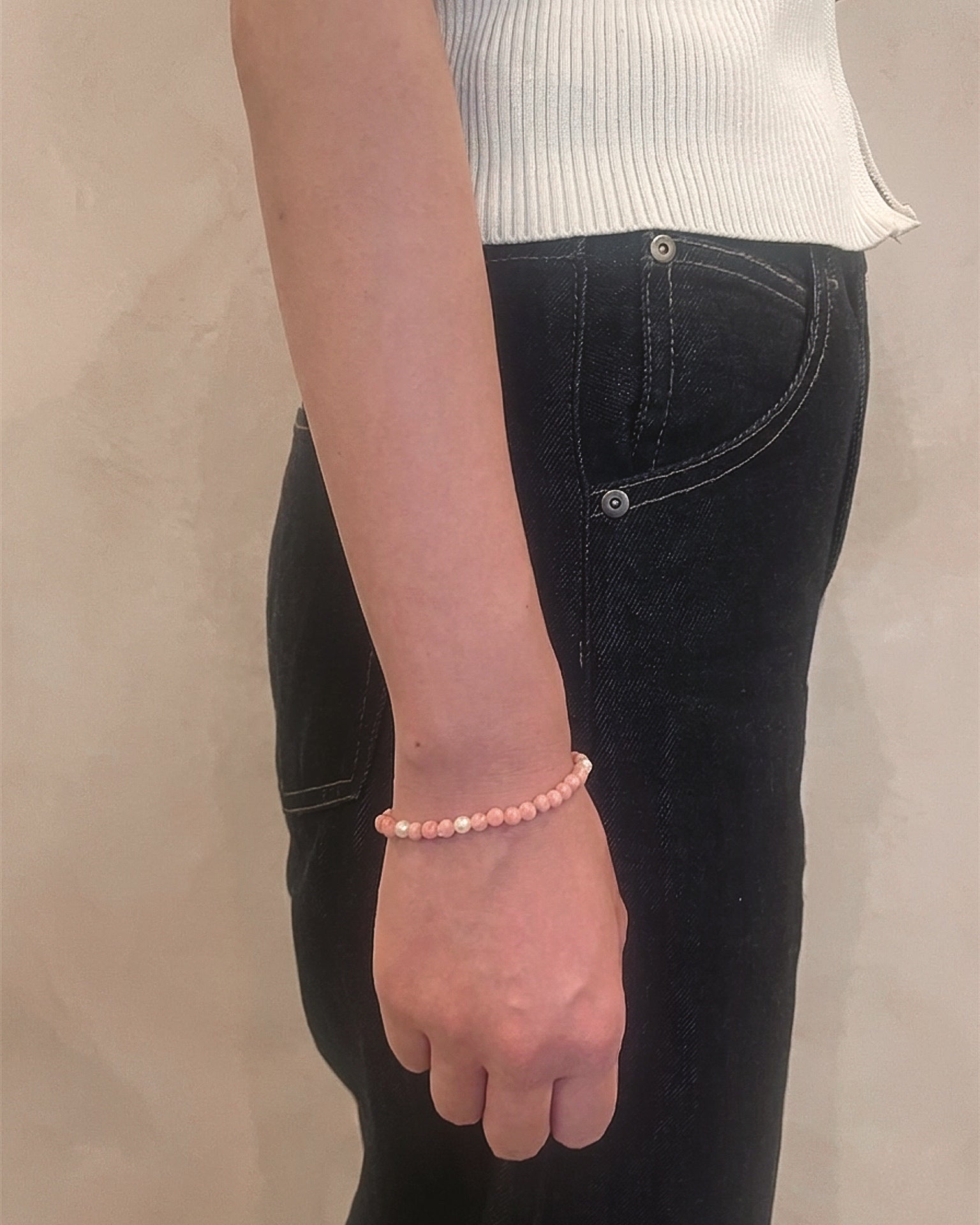 Mille Auda 《 Rhodochrosite 》 Bracelet
